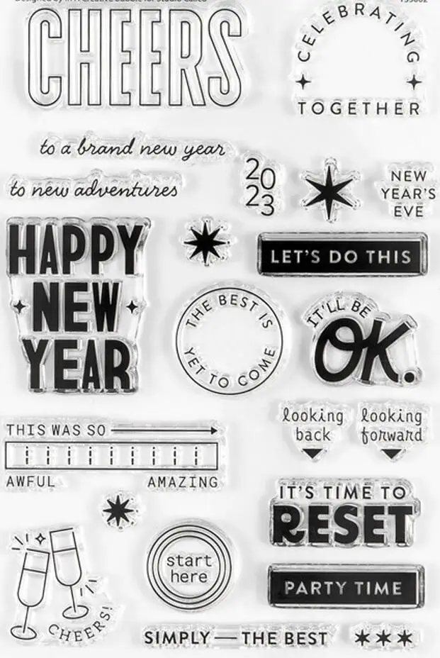 2023 New English Clear Silicone Stamp / Seal For DIY Scrapbooking / Album Decorative Clear Stamp Sheets A7234