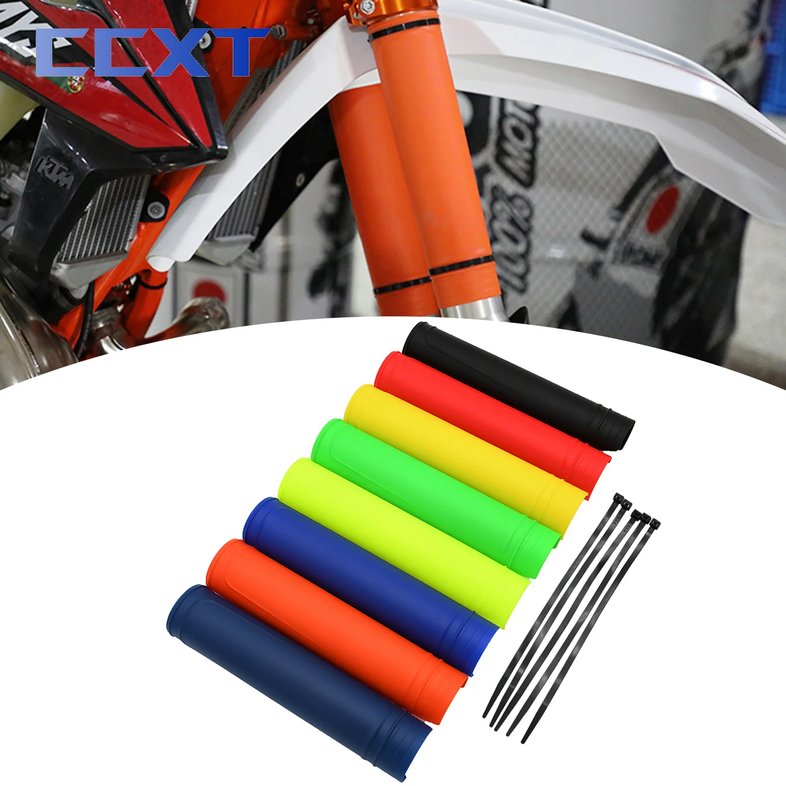 Motorcycle Universal Fork Cover Shock Absorber Guard Protector For KTM Kasawaki Yamaha Honda Suzuki Husqvarna TX FX TC TE FE FC