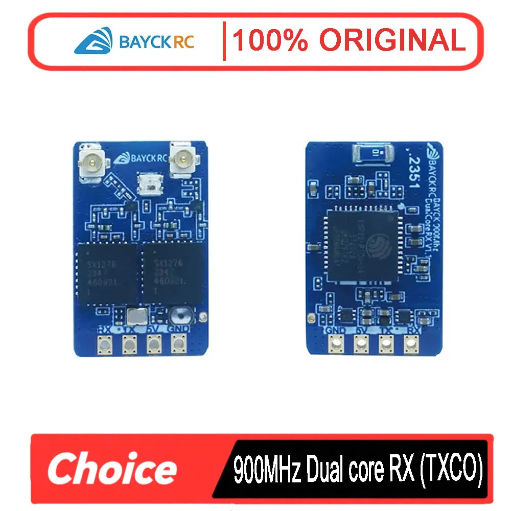 BAYCK 915MHz Dual Core ELRS Receiver (Diversity Dual Antenna) - Supports CRSF/SBUS for FPV Drones/Quadcopter