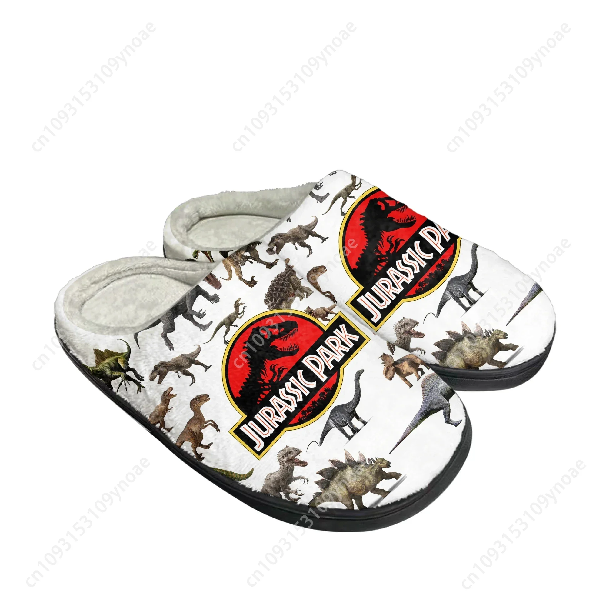 Dinosaur World Anime Jurassic Park Home Cotton Custom Slippers Mens Womens Sandals Plush Casual Keep Warm Shoes Thermal Slipper