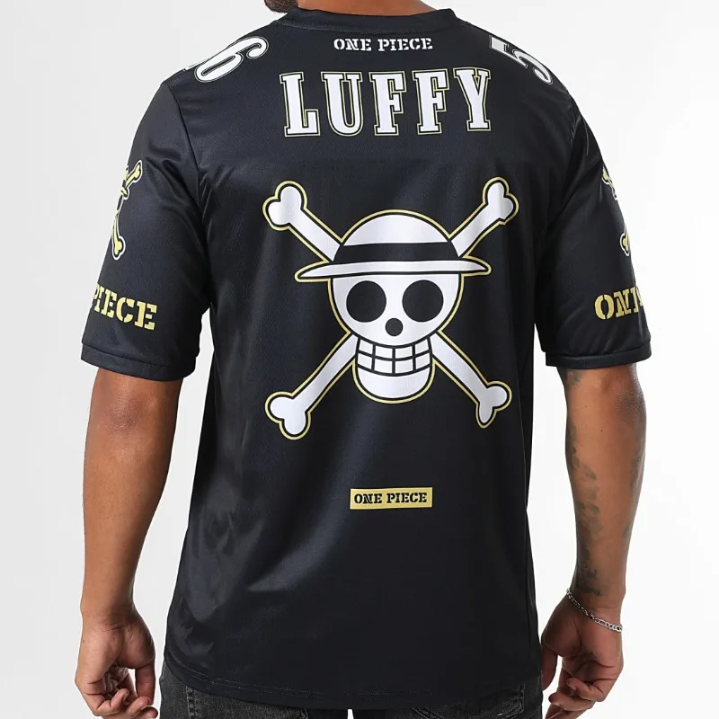 

Мужская цельная футболка с 3D принтом аниме Луффи Пиратский череп Графическая футболка с логотипом и скрещенными костями для повседневных любителей моды
