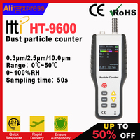 HTI HT-9600 PM2.5 Detector Particle Dust Particle Counter Air Pollution Detector Particle Dust Meter 2.8in LCD Display