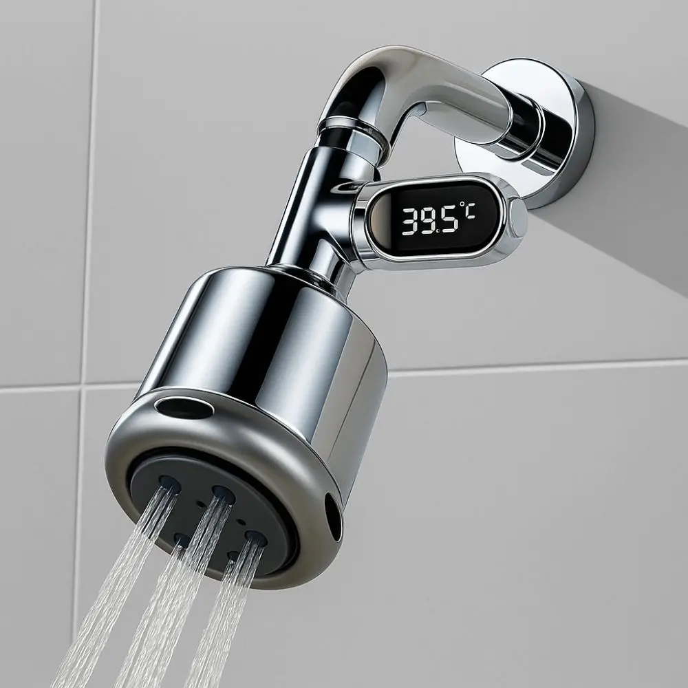 

Светодиодный дисплей, измеритель температуры гидромассажной ванны, гидромассажная ванна, смесители для душа с автономным питанием, термометр, ABS 0-100 ℃ Измеритель температуры для купания