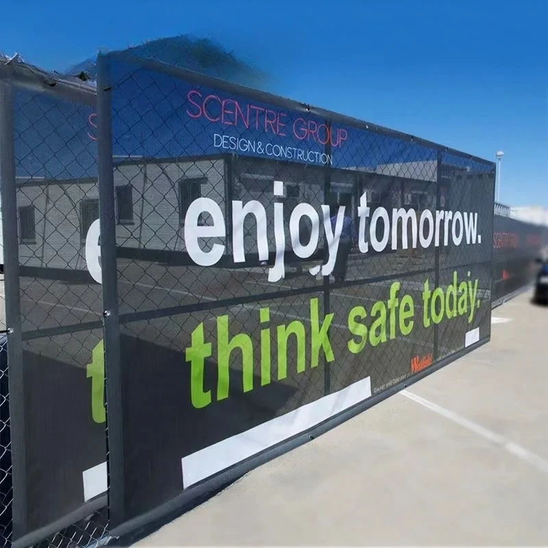 1pc DIY Mesh Banner with Custom Logo & Text, Polyester Fabric, Easy-to-Set Decor for Events, Outdoor, Garden and Festival Decor