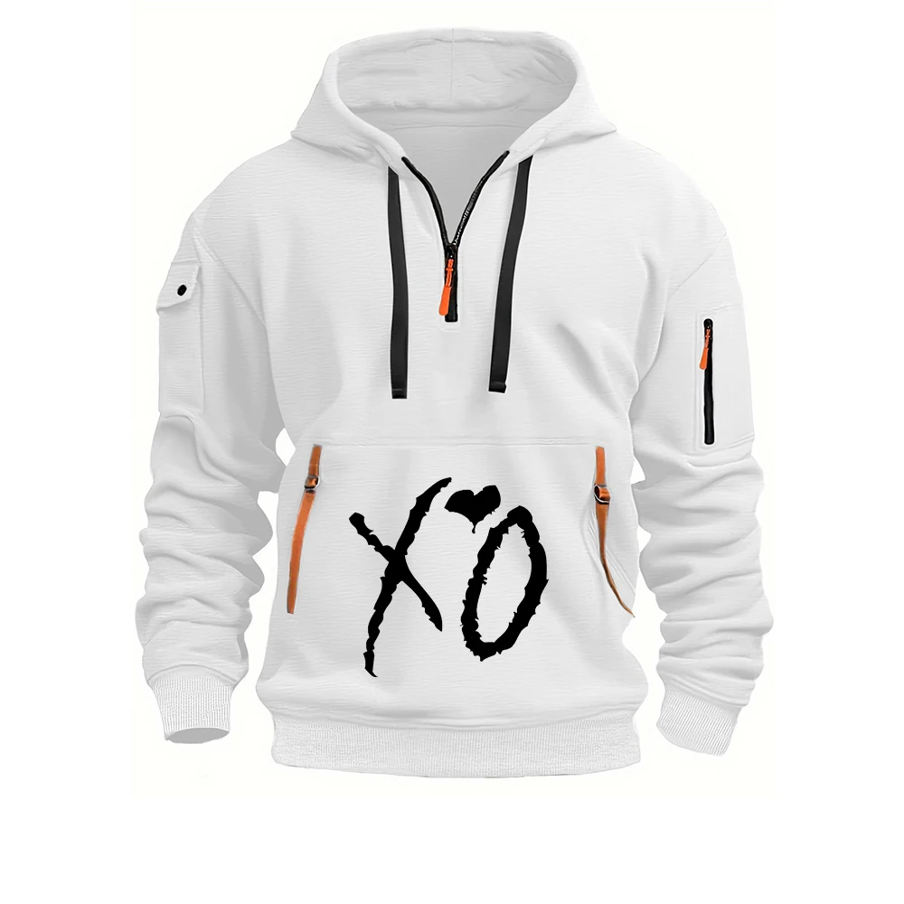 XO The Weeknd The new men's half-zip hoodie is suitable for spring and autumn. It is classic and elegant hoodies