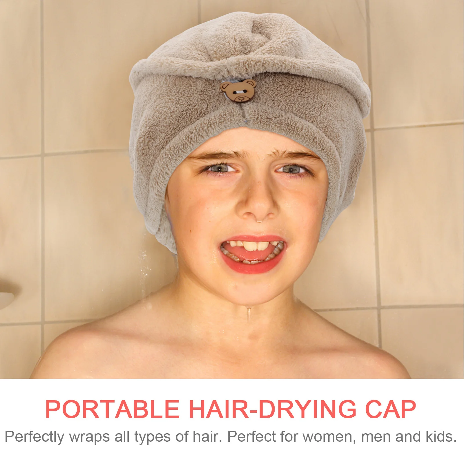 

4Pcs Portable Hair Drying Towels Quick Drying Bath Caps Super Absorbent for All Hair Types Home Use Portable Hair-Drying Cap