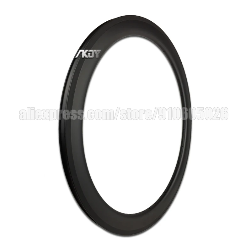 Carbon Rim 650c Clincher 50mm Height 23mm Width Road Bike Rim 582mm C Brake / Disc Brake Customized Spoke Hole 650c Wheels Rim