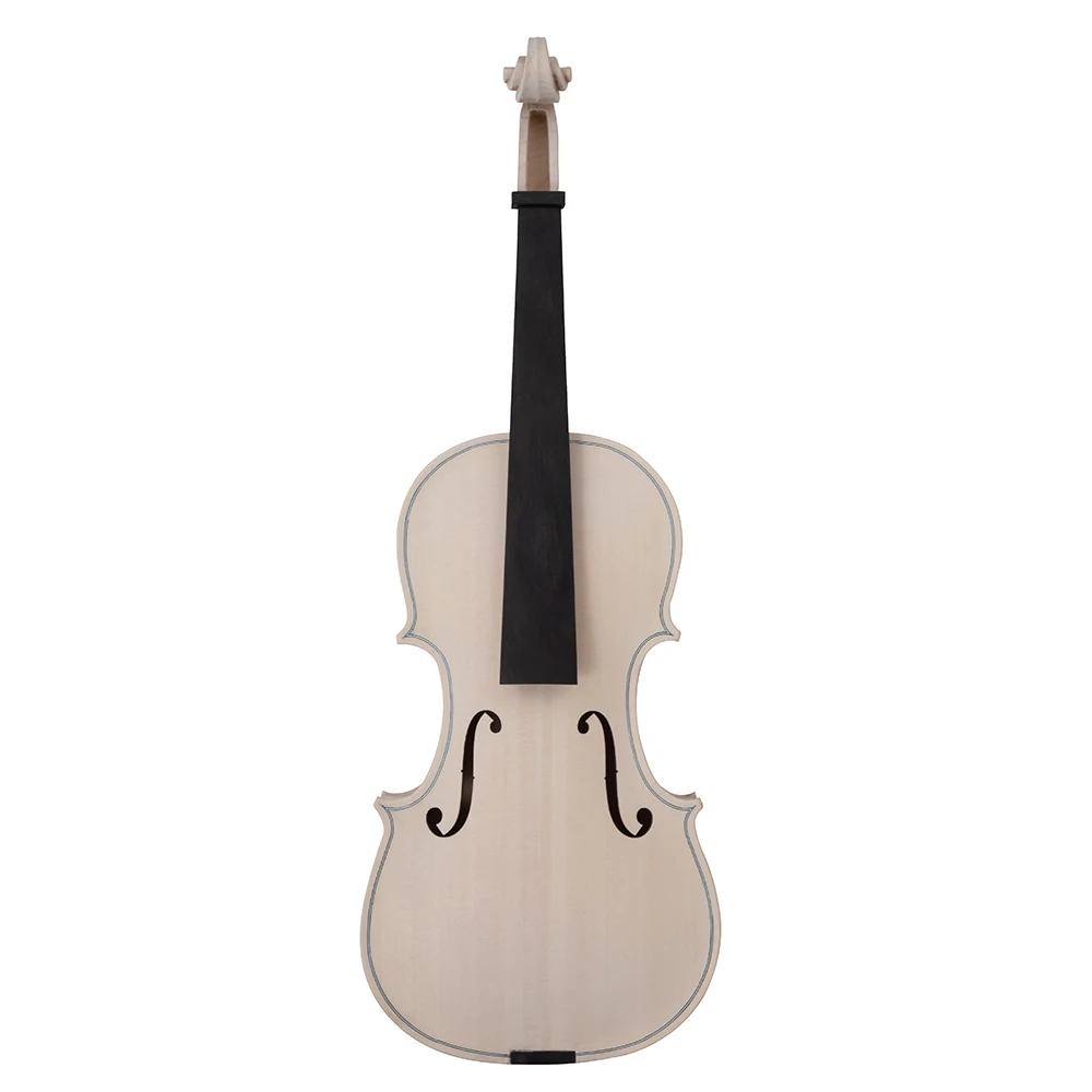 4/4 Flame Maple Violin Full Size Unfinished Violin Fiddler Spruce Wood Hand Made 3/4 1/2 1/4 Violin