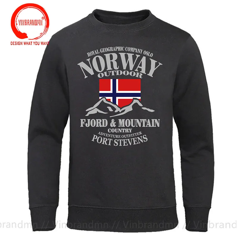 Norway Fjord Mountain Prints Sweatshirts Hoodies For Men Autumn Street S-XXL Hoodie Loose Fashion Hoody Cartoons Casual Clothing