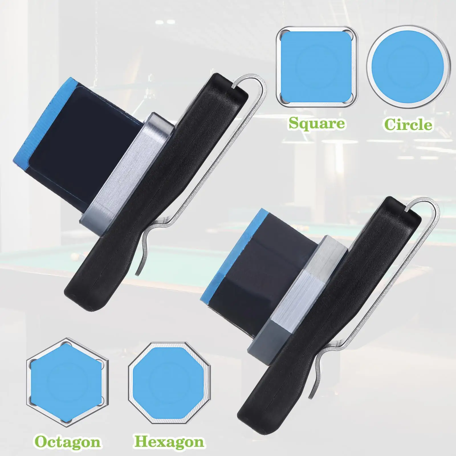 

Billiard Chalk Holder Magnetic Clip with Four Shape Chalk Cases Metal Pool Cue Accessory for Billiard Table