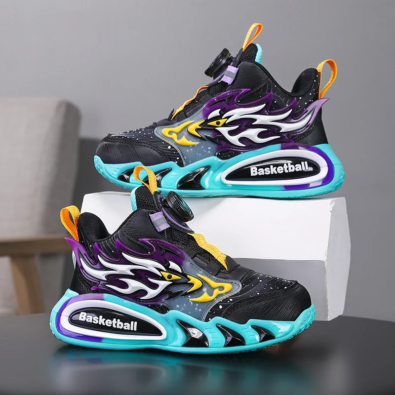 

2025 New Style Kids Basketball Shoes for Boys Non-slip Casual Running Sneakers Lightweight Child Girls Basket Trainer Shoes