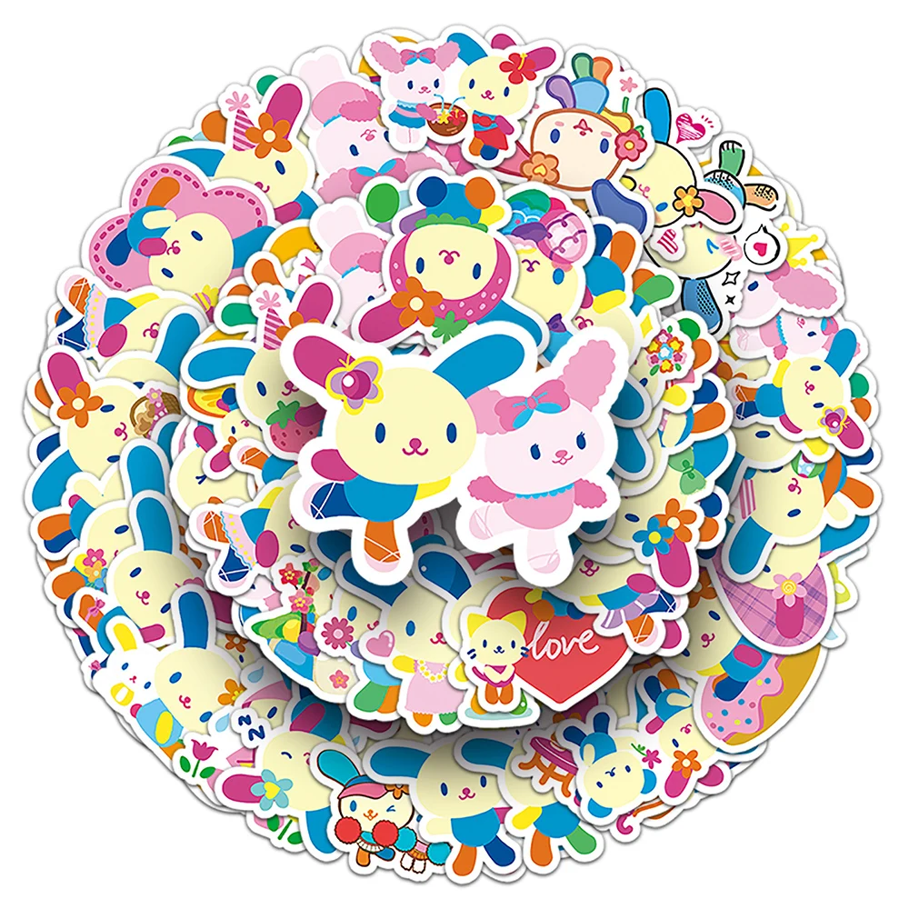 

10/30/50pcs Kawaii Sanrio Anime Usahana Cartoon Stickers Cute Girls Gift Sticker Toy DIY Phone Water Bottle Notebook Vinyl Decal