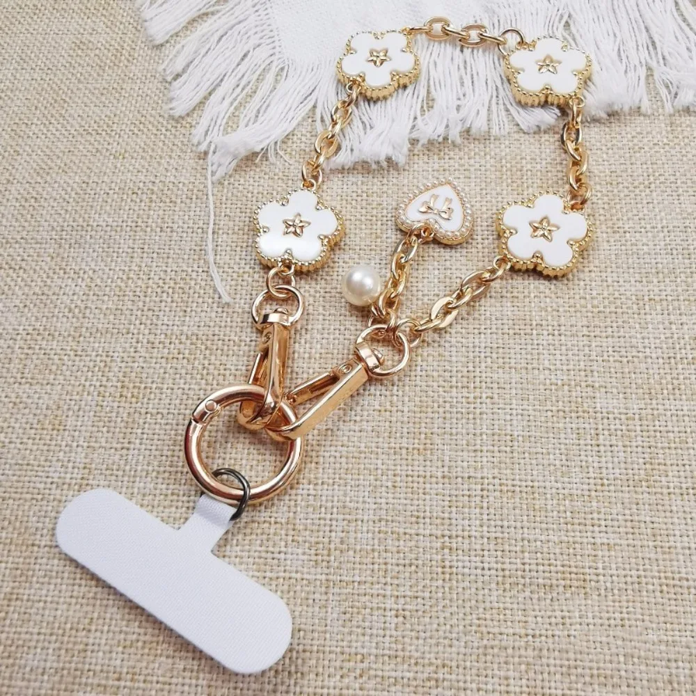 

Jewelry Gift Flower Mobile Phone Strap Metal Chain Pendant Cell Phone Chain Short Anti Loss Mobile Phone Lanyard Women/Lady/Girl