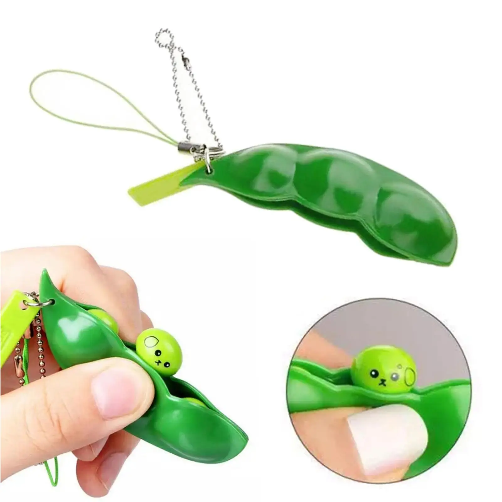 Squeeze Bean Keychain Squeeze Bean Toy Keychain Toy Squeeze Bean Key Chain Fun Squeeeze Toys Pendants