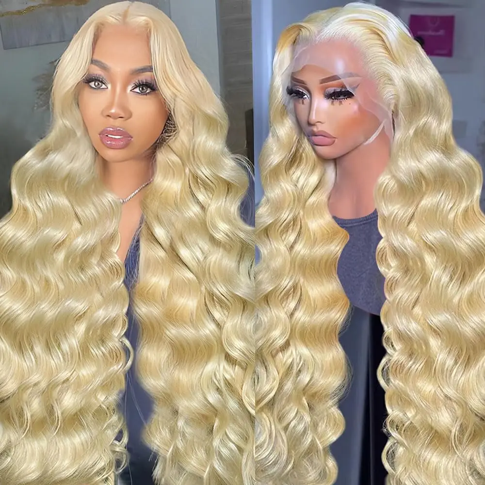 

613 Hd lace frontal wig 13x6 Body Wave Lace Front Wig Brazilians 200 Density 13x4 Hd Lace Frontal Wigs Blonde Human Hair 46 inch