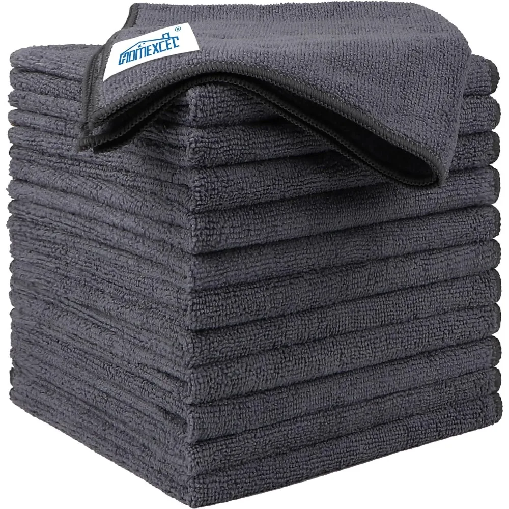 

Microfiber Cleaning Cloth 12 Pack, 12.5 x 12.5 inch Microfiber Towels for Cars, Ultra Absorbent Washing Cloth