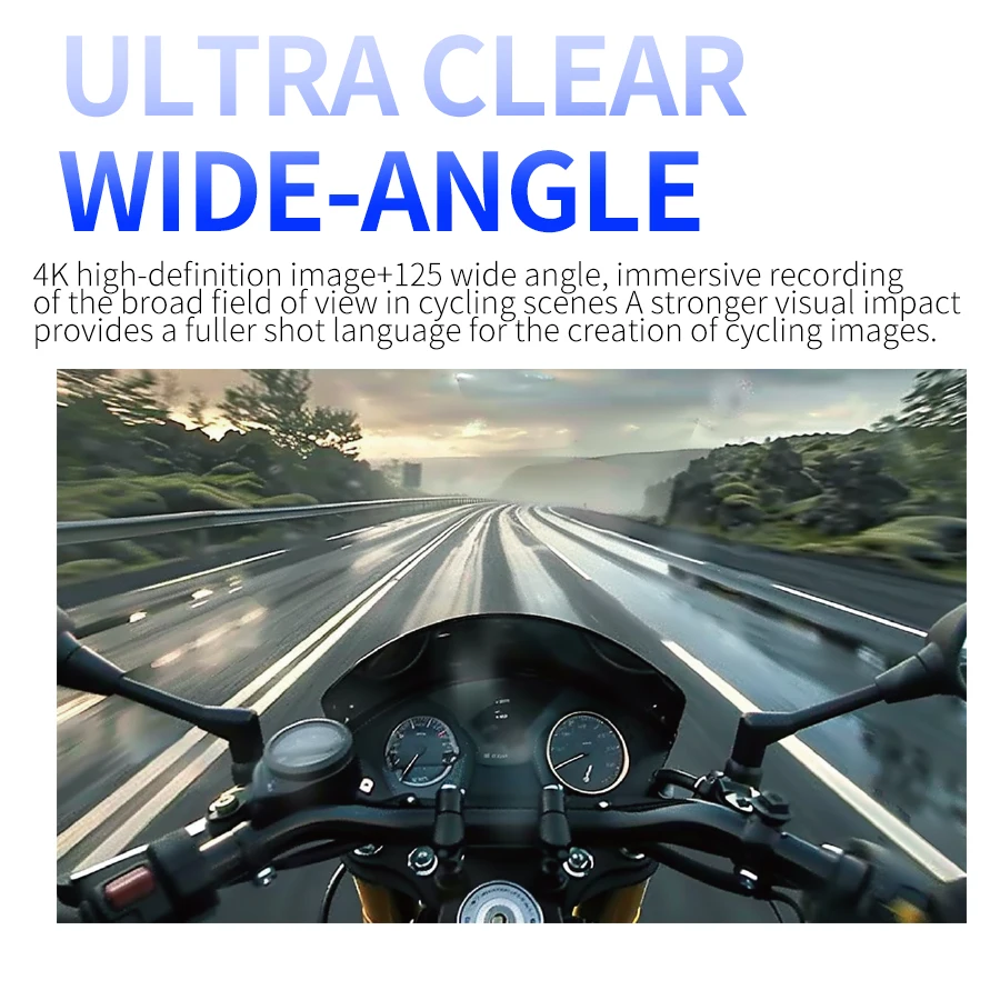 Picture 7: 4K EIS Action Camera 125° Wide Angle WiFi Waterproof Anti-Shake Voice Talk with Mount Long Lasting for Motorcycle Diving