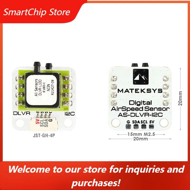 SmartChipMATEK DIGITAL AIRSPEED SENSOR AS-DLVR-I2C Support ArduPilot