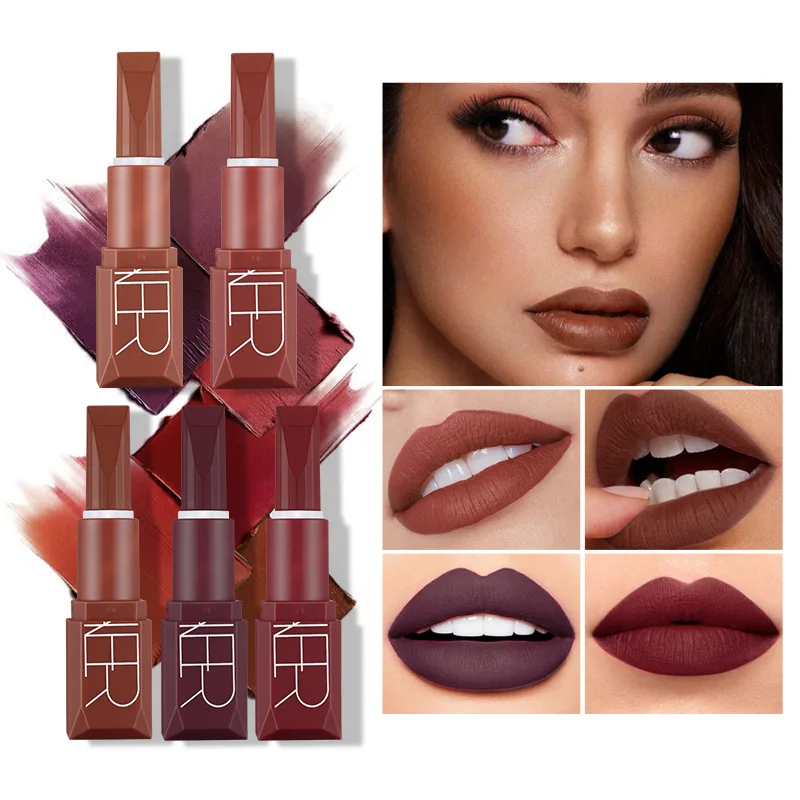 langanhaltender, matter Lippenstift, antihaftbeschichteter, feuchtigkeitsspendender Lippenstift, langlebige, wasserfeste Lippe, geeignet für Make-up aller Gelegenheiten