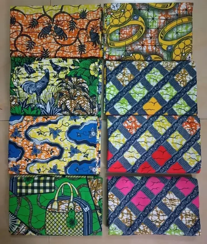 Hot Sale 100% Cotton Wax African Real African Cotton Wax Veritable African Print Fabric For Party Dress