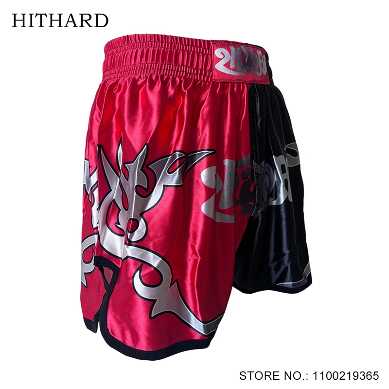 

Muay Thai Shorts Kids Adults Thai Boxing Shorts Quick Dry Short Kickboxing Gym Satin Grappling Thaiboxing Fight Shorts Men Women