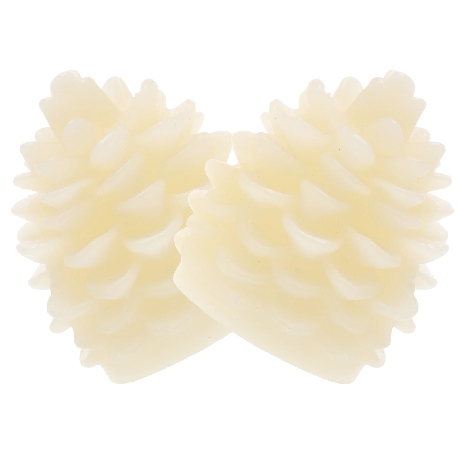 

2pcs Led Electronic Flameless Pine Cone Night Lamp Warm Yellow Light Romantic Wax Decoration Party Wedding Festival