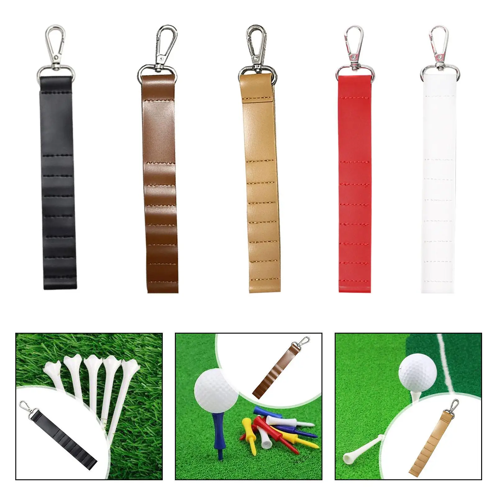 Golf Tee Holder Bag Training Aid Belt Clip Lightweight Golf Accessories Golf Tack Bag for Gifts Hitting Driving Birthday Golfer