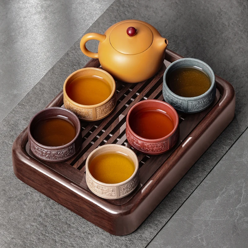 r*-Serving Luxury Tea Tray Accessories Decorative Office Valet Drainage Chinese Living Room Tea Tray Rectangle Bandejas Teaware