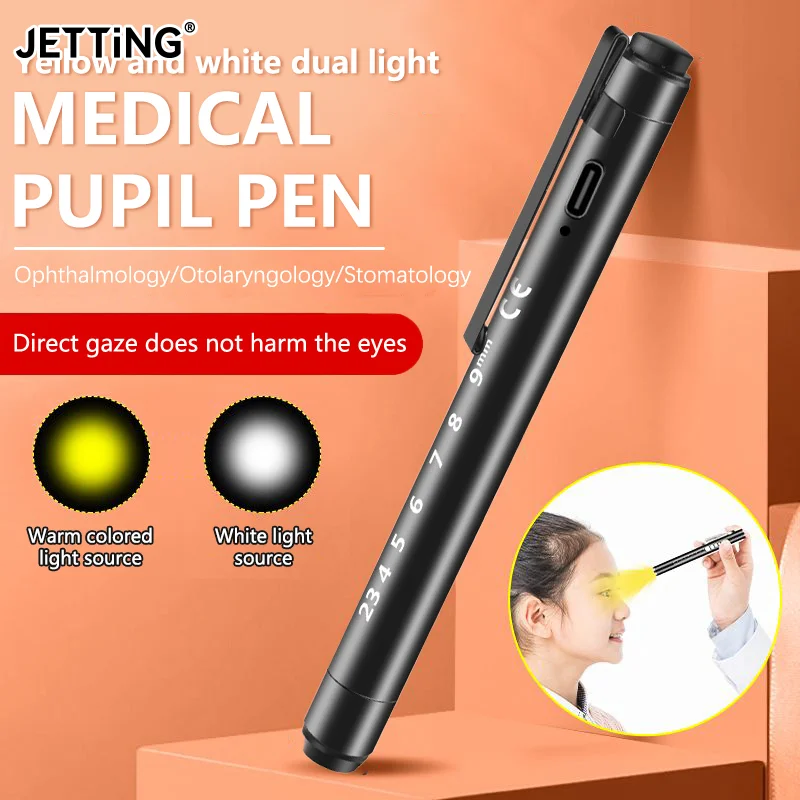 

Mini Portable Penlight LED Flashlight Oral Pupil Medical Handy USB Rechargeable Aluminum Alloy Torch Light Outdoor Fishing Tool