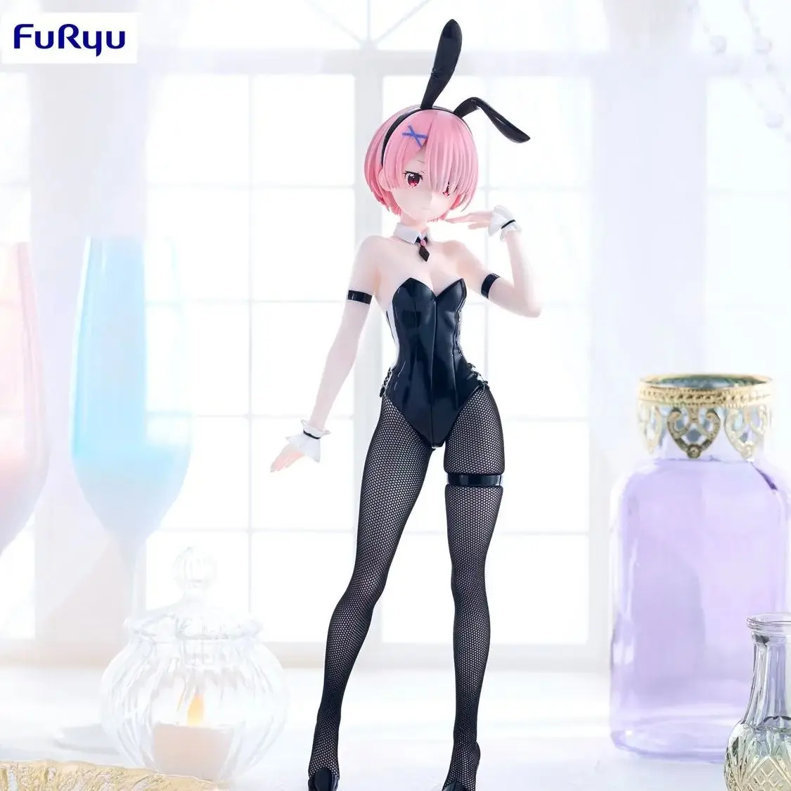 Judai 30cm Original Furyu BiCute Bunnies Re Zero Ram Rem Bunny Girls Ver PVC Action Figure Model Doll Toys view 4