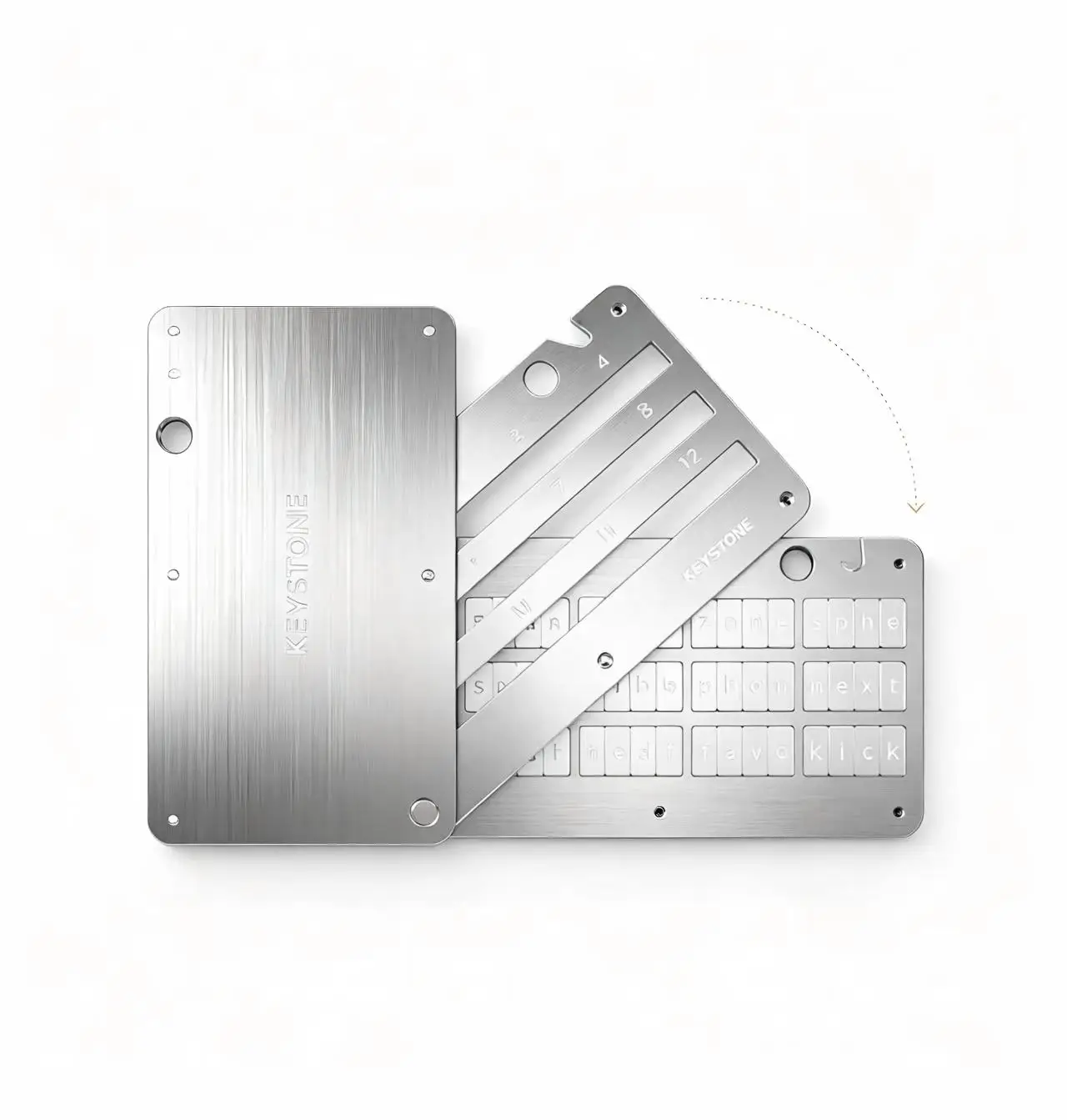 Seed Phrase Metal Backup Mnemonic Storage Stainless Steel Plate