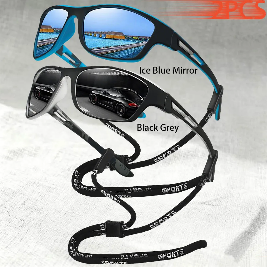1-2 Stück Modische Muster-Sonnenbrille mit Kette Sport-Sonnenbrille für Männer und Frauen zum Fahren, Angeln, Radfahren, Bergsteigen Sport-Sonnenbrille für Herren – Detail 16