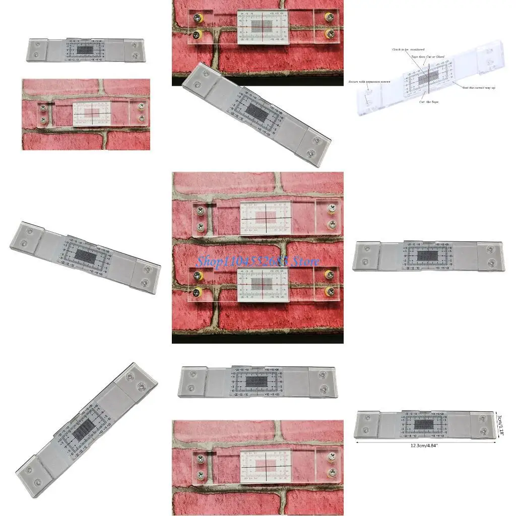 

Y6GD Crack Monitor Portable Crack Measuring Instrument Easy Read Standard Tell-Tale Crack Monitor for Monitoring Wall Cracks