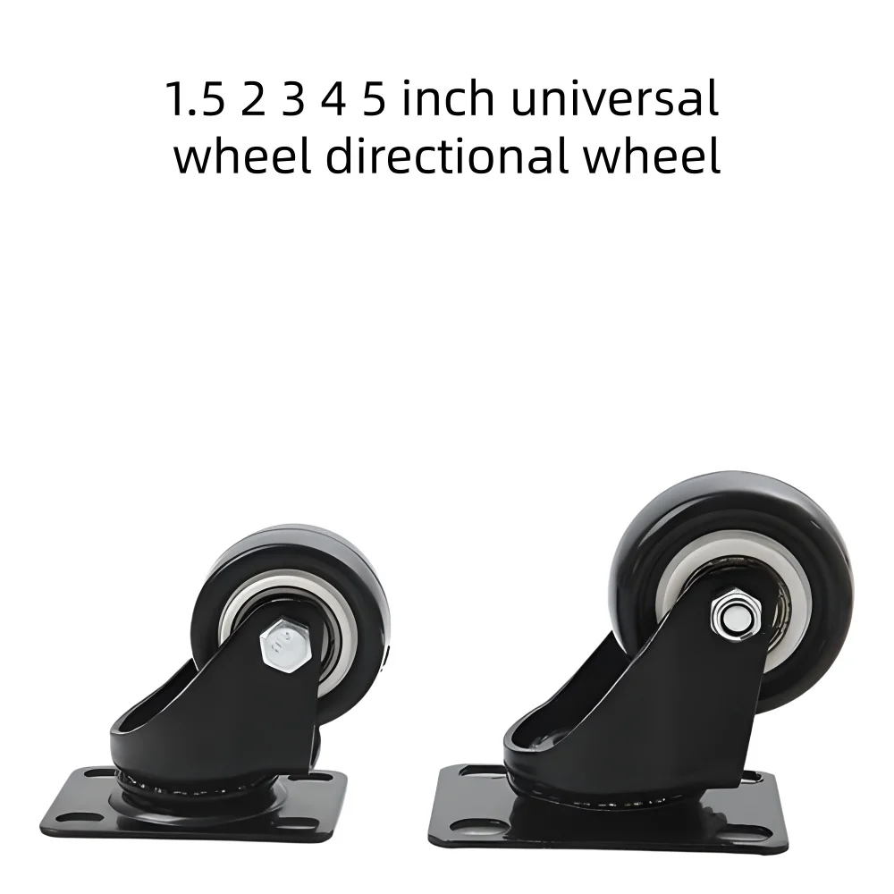 Quiet Universal Wheel Casters 1.5 2 3 4 5Inch Directional Wheels for Small Carts Smooth Rolling Supportive Foot Wheels