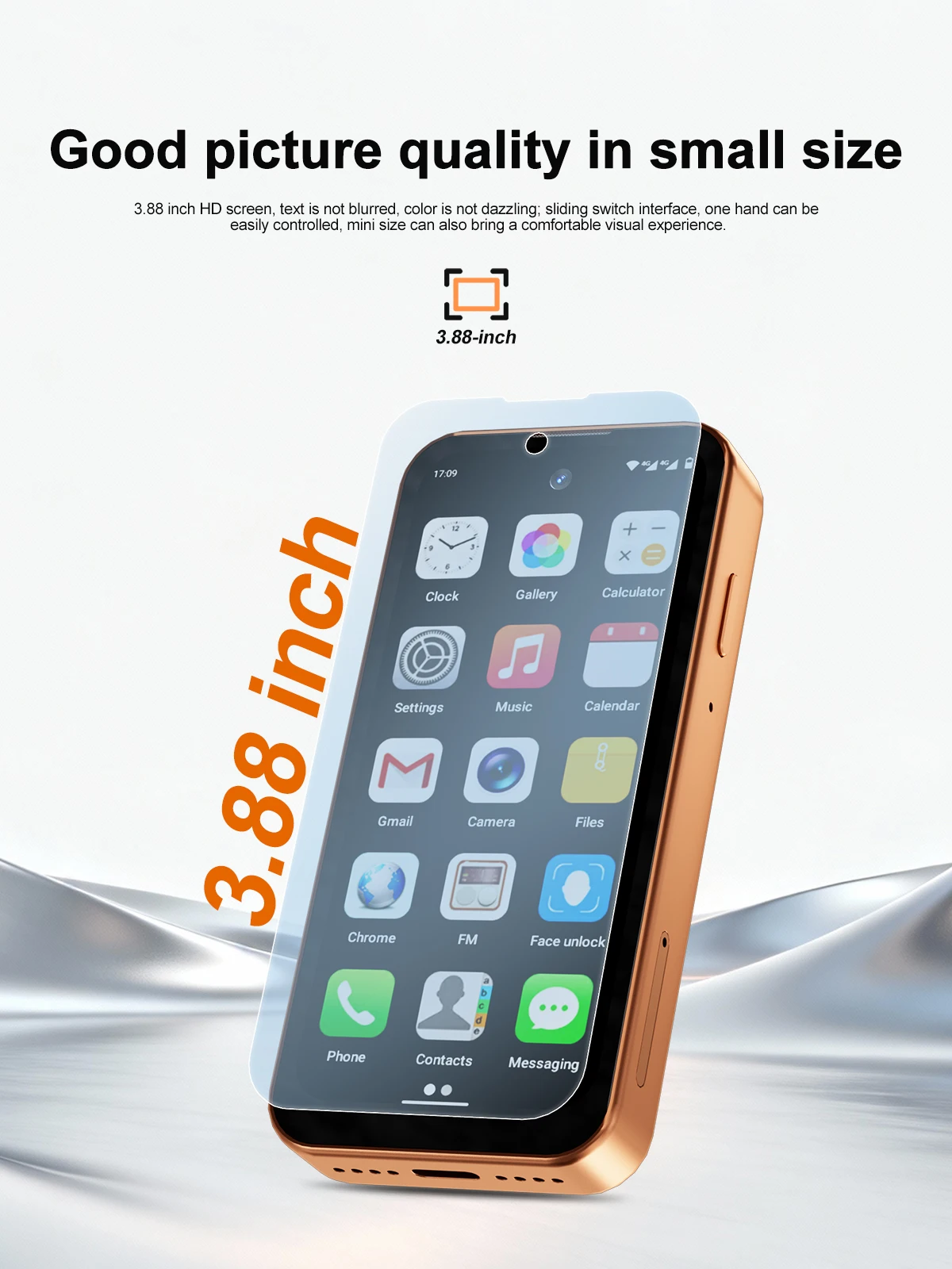 SERVO Mini Smartphone 4G LTE 3.88" Android 12.0 6GB+128GB Dual SIM Face Unlock OTG GPS WiFi Play Store Backup Small Mobile Phone