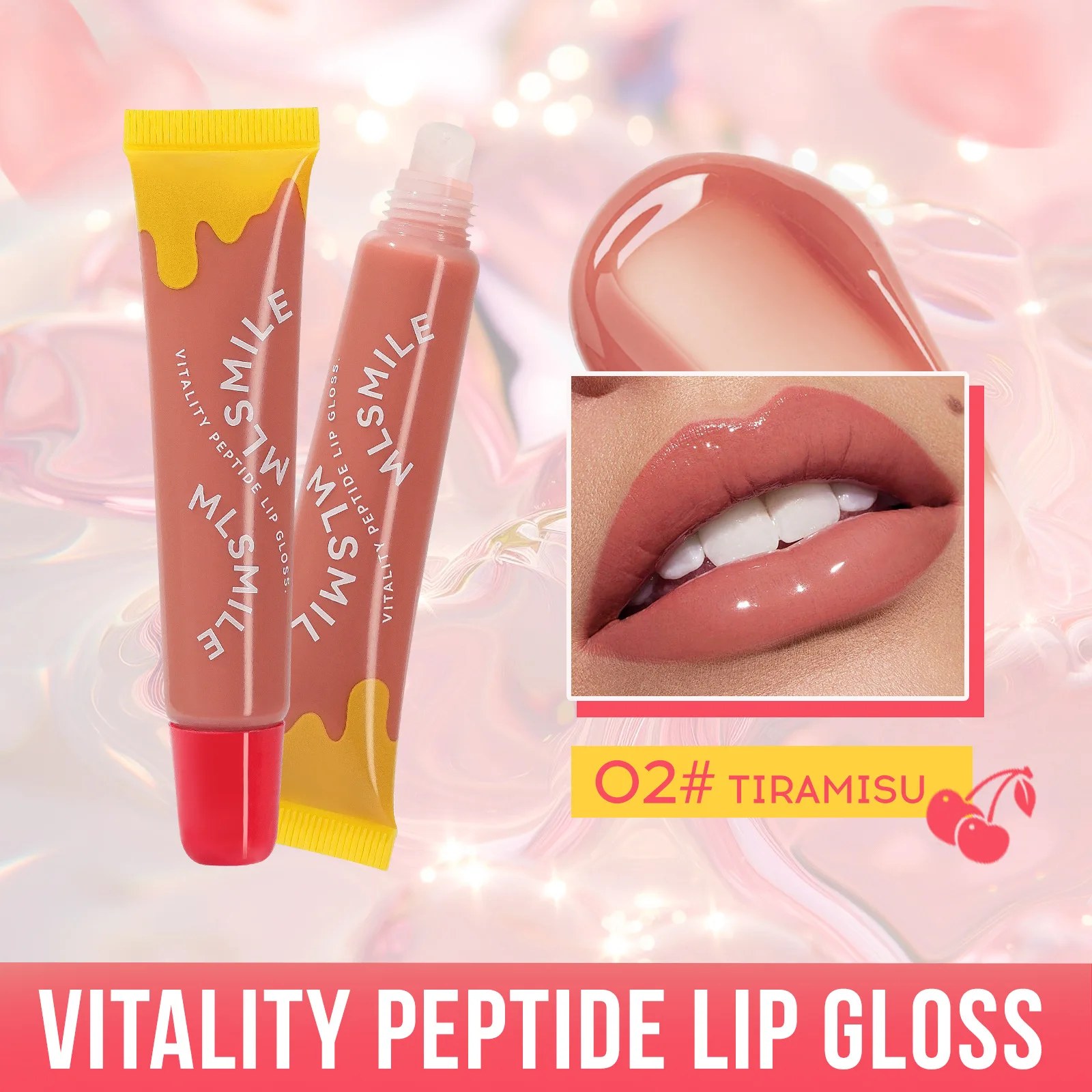 Butter Peptide Lip Gloss Hydrating Moisturizing Lip Oil Glossy Shine Nourishing Lip Tint 6 Colors Makeup