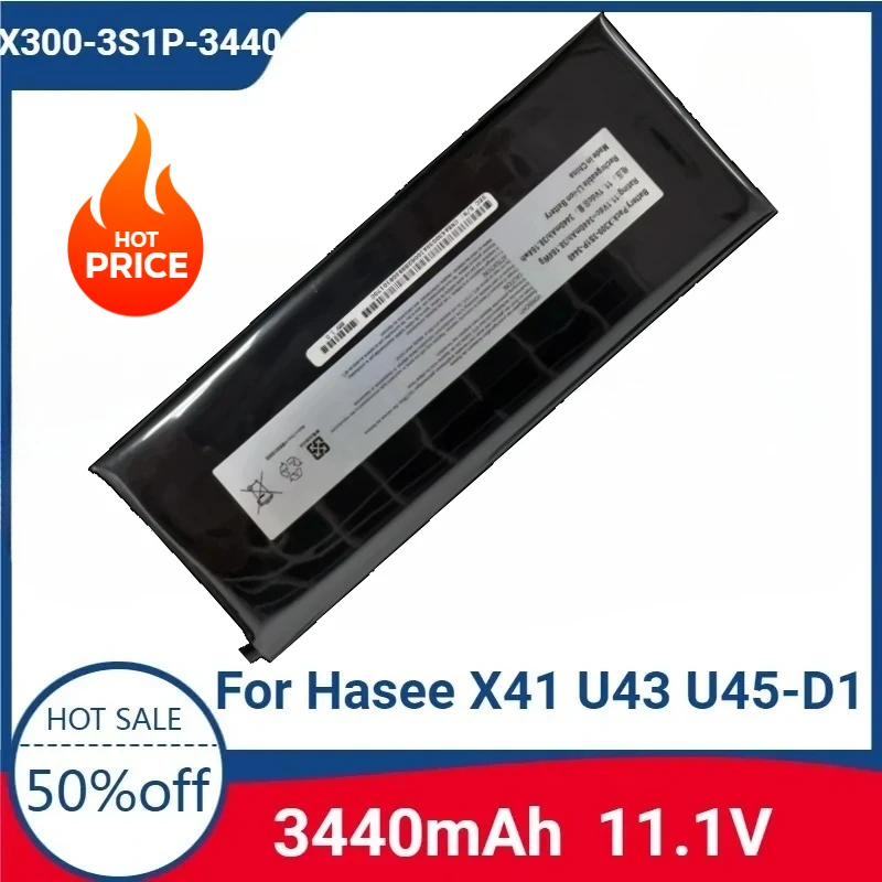 

For X300-3S1P-3440 SSBS39 SSBS40 Laptop Battery For Hasee X41 U43 U45-D1 U47 UI43 UI45 UI47 X300S UI41B LXU4 HXU4 U55C X41 X300V