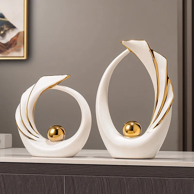 

Light luxury high-end ceramic decoration, entrance TV cabinet, wine cabinet decoration, office desk decoration