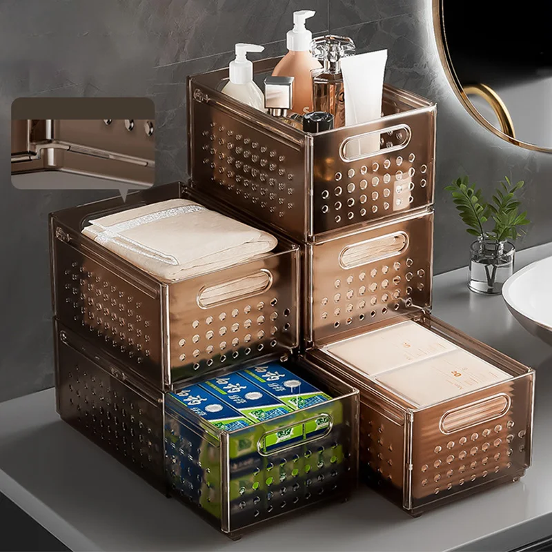 Grande Capacidade Cozinha Gabinete Organizador, Stretchable gaveta, Snacks e Cosméticos Caixa de armazenamento, Guarda-roupa Organizador, economizar espaço