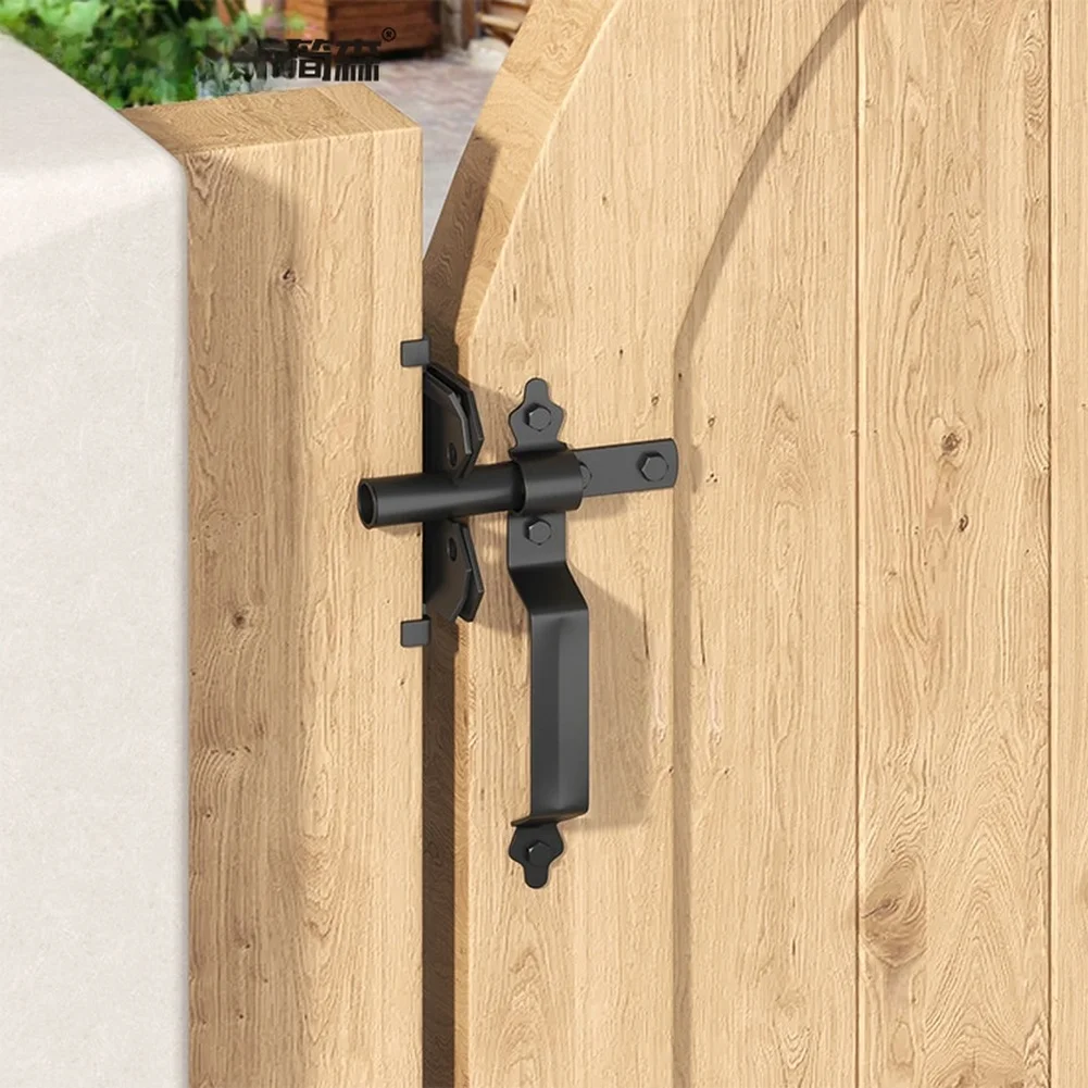 Carbon Steel For Garden Gate Latch with Reinforced Design for Fence and Door Security Weather Resistant Spray Coating