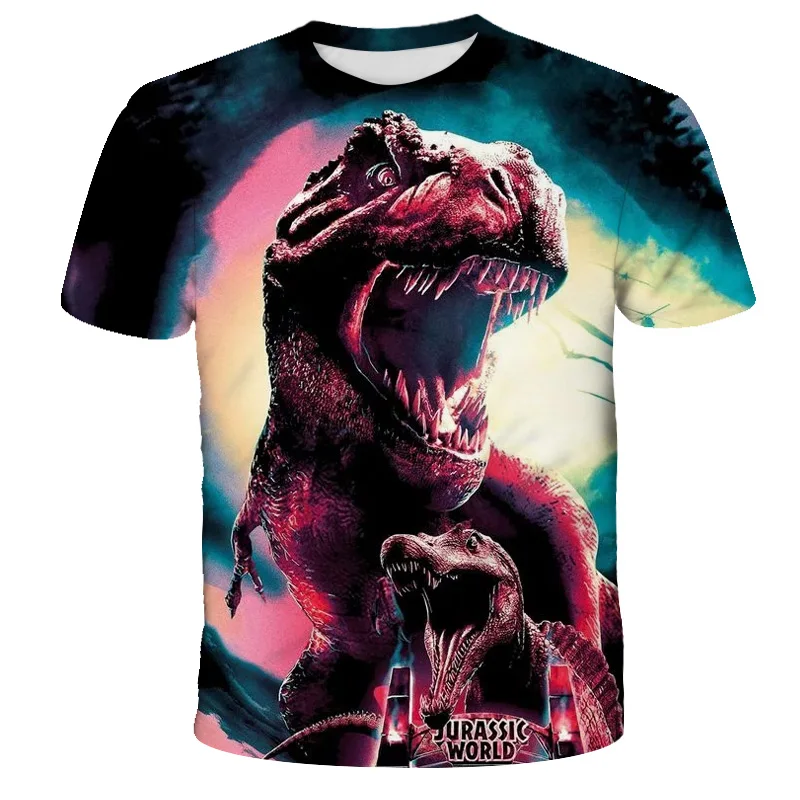 Jurassic World Dinosaur T Shirt Children Birthday Gift Tshirts Baby Clothes Kids Boys Girls Dinosaur T-shirts 3D Printed Cartoon