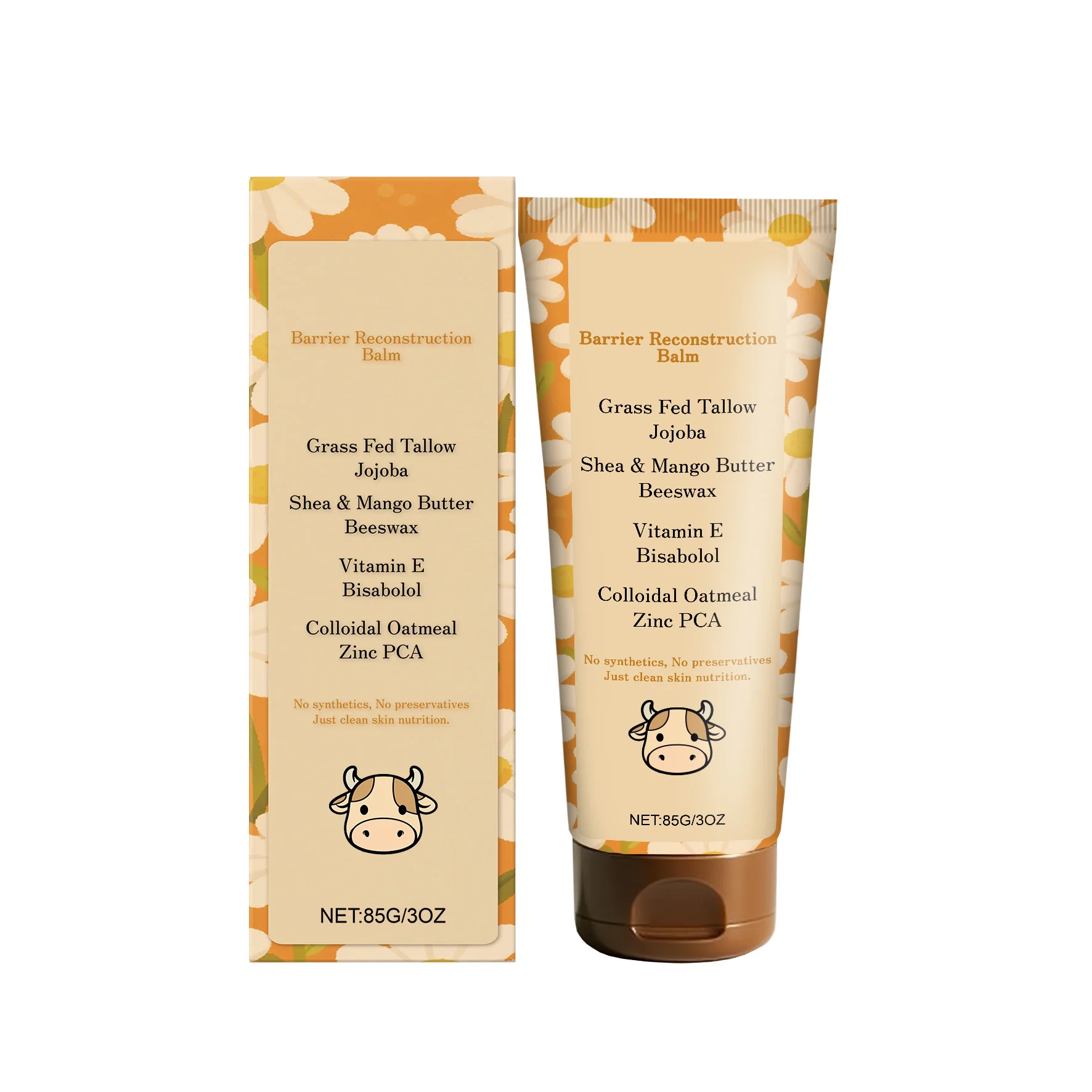 Grass Fed Beef Tallow Balm Deep Nourishment Wrinkle Remover Smooth Moisturizing Skin Barrier Repair Care Shea Butter Tallow Balm