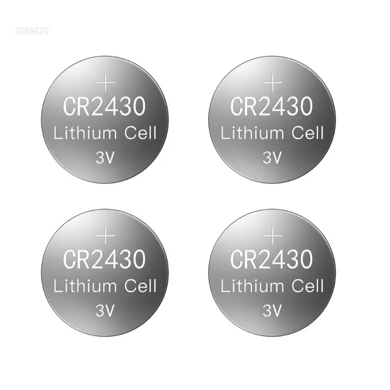 5Pcs Lithuim Cell Button 3V CR2430 Lithium Batteries for Electronic Watch LED Light Toy Remote Control Calculators