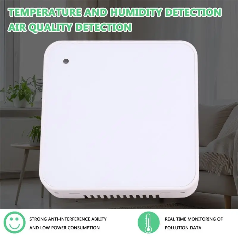 A84E-7-In-1 High Precision Air Quality Detection Transmitter For Indoor Use, Measures Temperature And Humidity, DC 24V