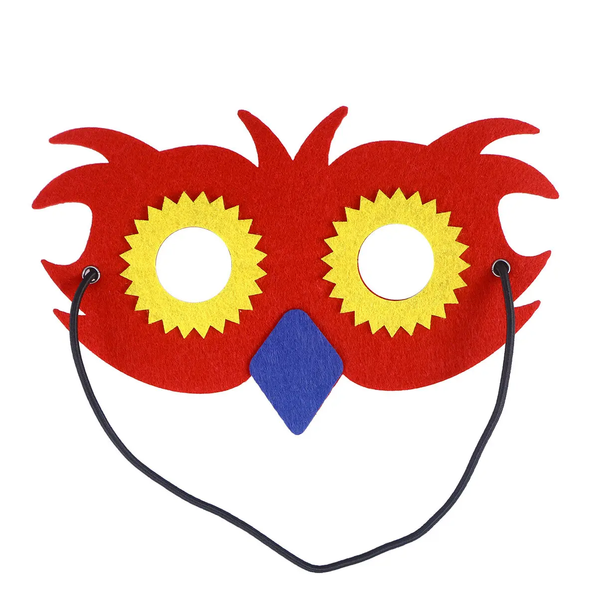 Owl Mask Red Cartoon Comfortable Half Face Mask Cosplay Supply Kids Animal Masks Party Fun Surprise for Children