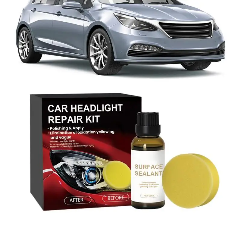 

Headlight Coating Fluid 30ml Scratch Repair Liquid Car Headlight Lens Scratch Repair Polish Protective Headlight Cleaner