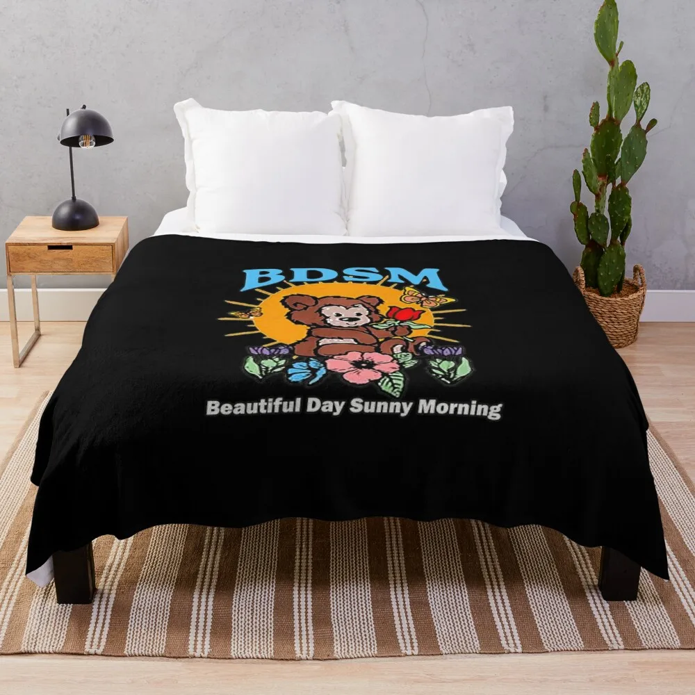 

BDSM Beautiful Day Sunny Morning Throw Blanket Soft Plush Plaid halloween Sleeping Bag funny gift Blankets