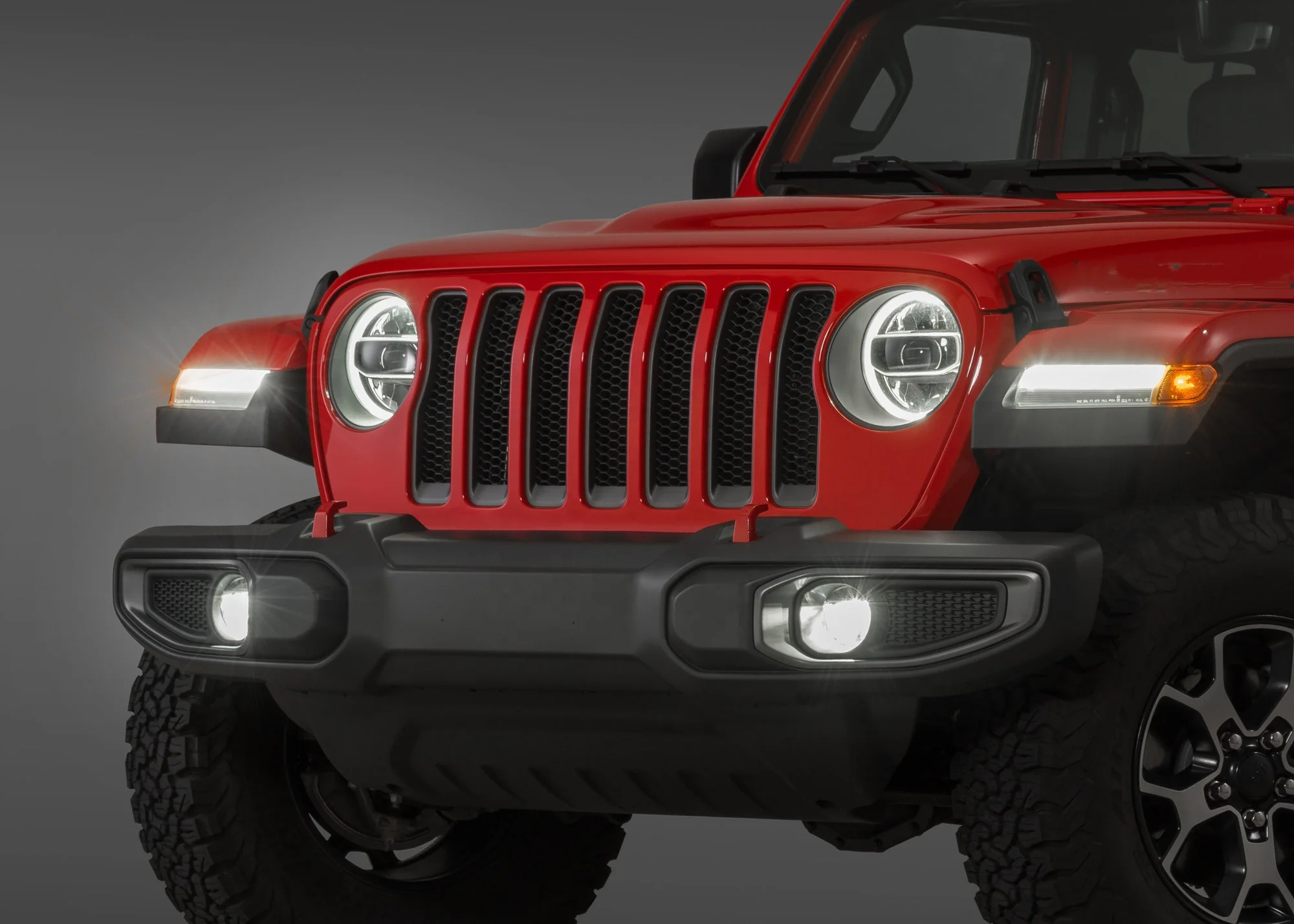 

Factory Hot Selling ForHead Lamps Round LED Headlights For Wrangler JL 2018+