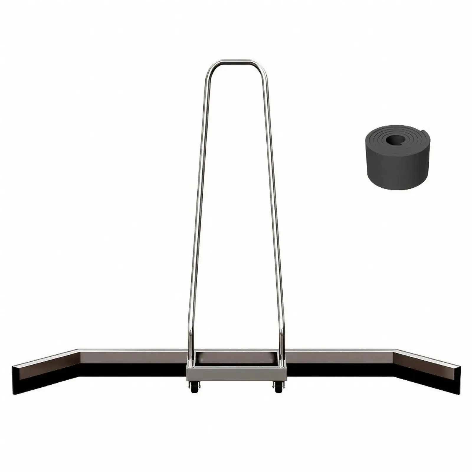 Floor Water Squeegee with Guide Wheels Stainless Steel Sports Court Scraper for Drying Puddles from Concrete Driveway Patio view 2