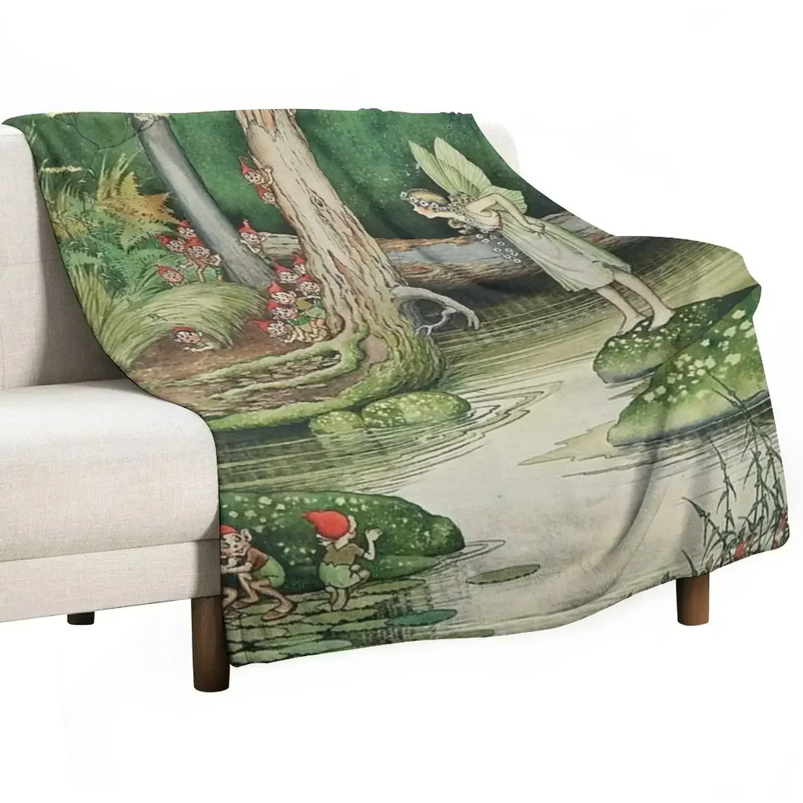 “Hide and Seek” by Ida Rentoul Outhwaite Throw Blanket For Decorative Sofa Plush Tourist for babies Nap Blankets